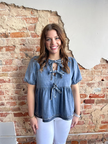 Coastal Brunch Denim Top