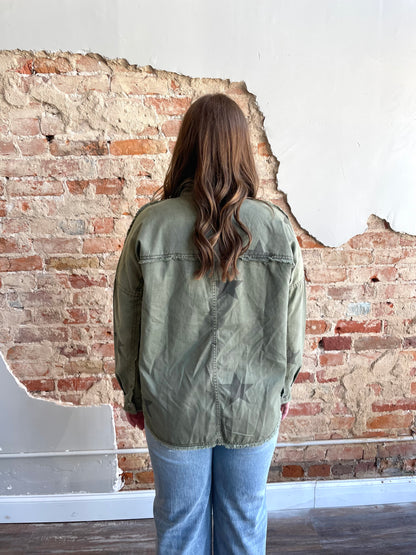 Olive Star Shacket