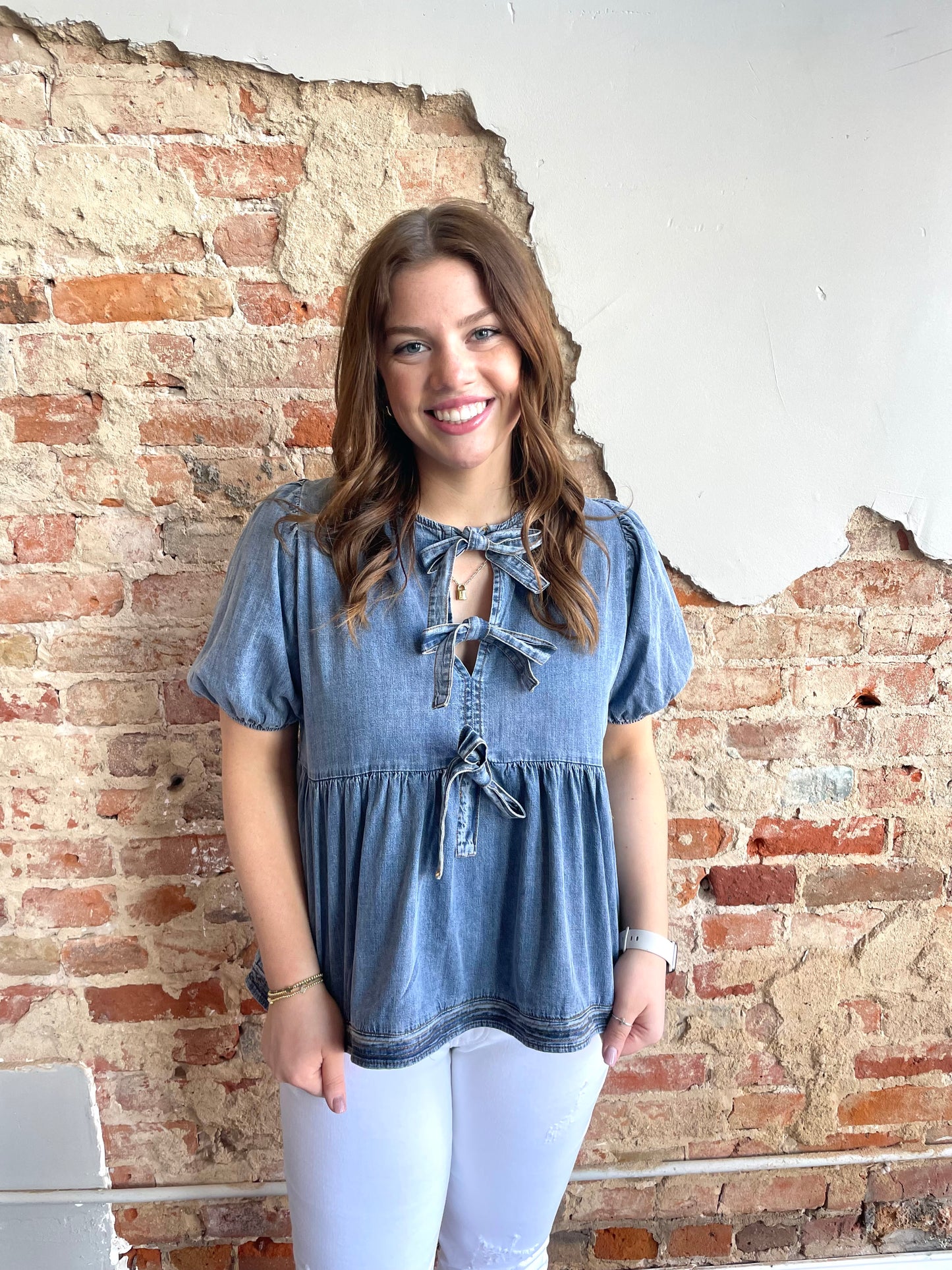 Coastal Brunch Denim Top