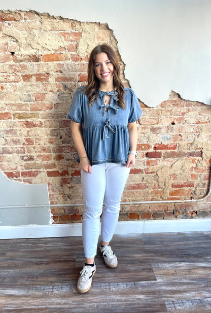 Coastal Brunch Denim Top