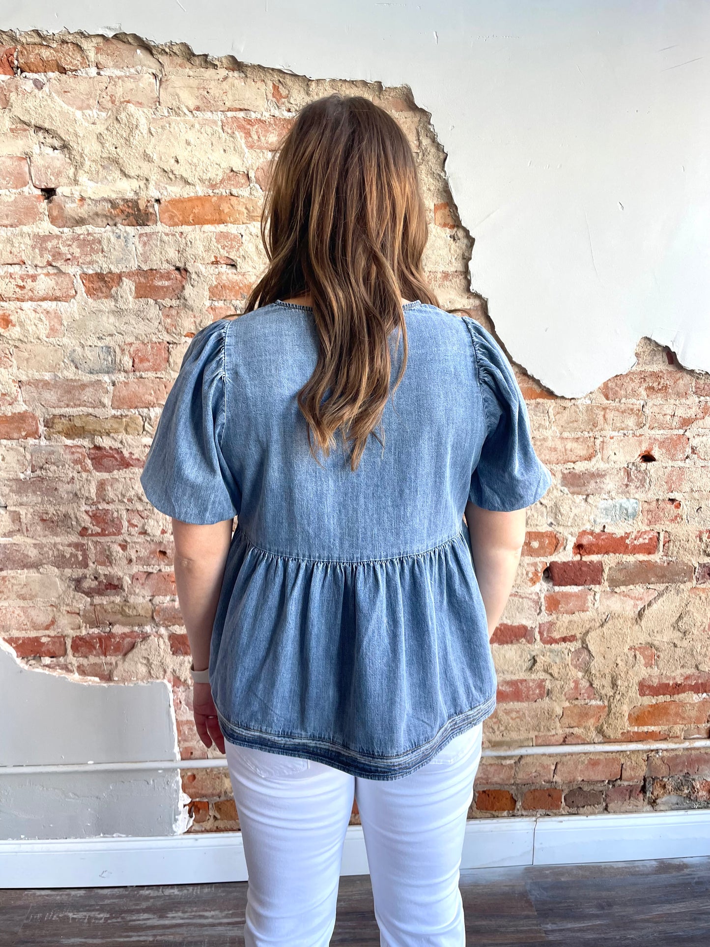 Coastal Brunch Denim Top